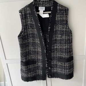 Akris punto tweed vest